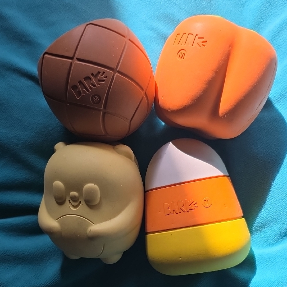 Bark Dog Toy Set - Brown, Orange, Yellow